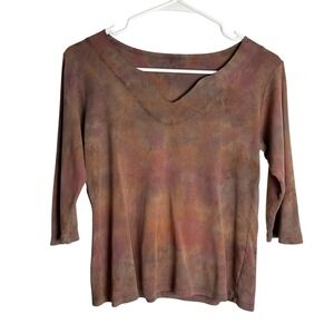 Vtg Glima Womens Y2K Tie-Dye Tee Sz S Mauve Tie Dye Fairy Grunge Whimsigoth USA